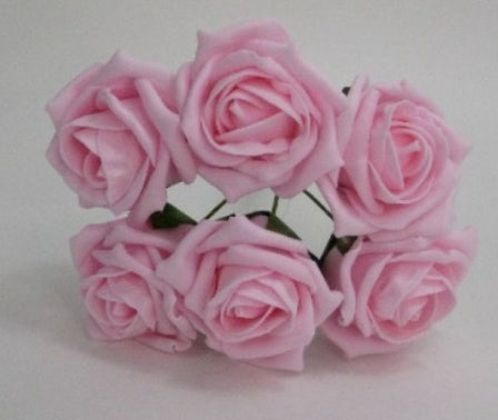 Baby Pink Cottage Rose Foam Flower