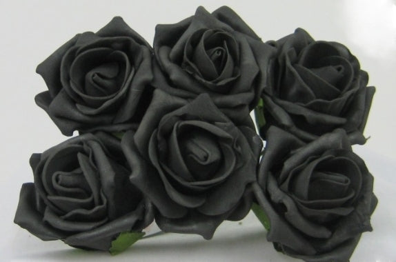 Black Cottage Roses Foam Flower