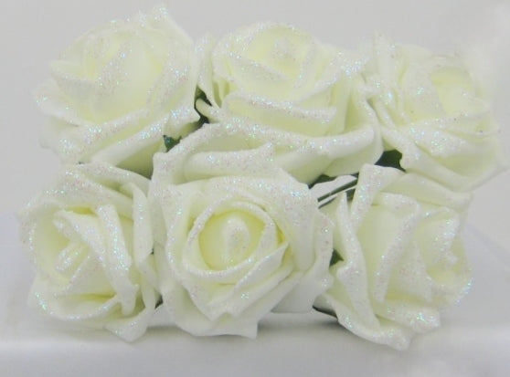 Ivory Cottage Rose Foam Flower