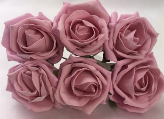 Baby Pink Cottage Rose Foam Flower