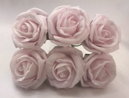 French Grey Cottage Rose Foam Flower