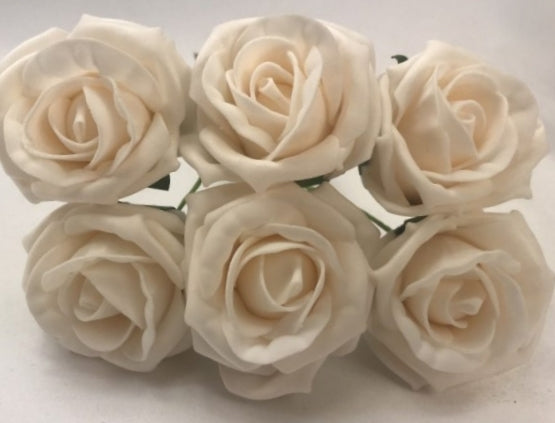 New Blush Cottage Rose Foam Flower