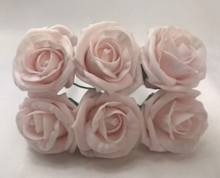 Baby Pink Cottage Rose Foam Flower